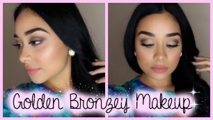 'Golden Bronzey Makeup Ft  Serenity by Gerard Cosmetics | Manny MUA'