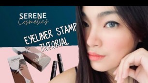 'Easy use! WINGED EYELINER STAMP BY SERENE COSMETICS | Maf Luancing'