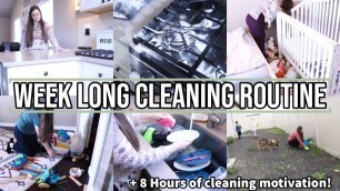 'ALL WEEK LONG CLEAN WITH ME 2022! | 8 HOURS OF CLEANING MOTIVATION | CLEANING MARATHON'