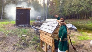 'Relocating the Smoke House | Wood Stove | Food Preservation | Pioneer Life | Self Reliance'