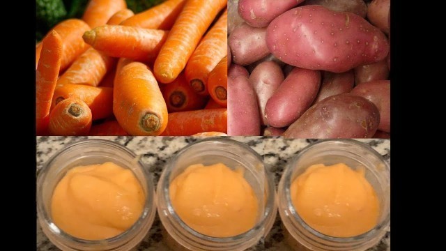 'Red Potatoes and Carrots Puree Baby Food Recipes for 6 months'