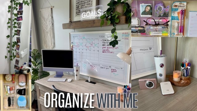 'ORGANIZE WITH ME | cleaning & decluttering my room + bathroom | LexiVee'