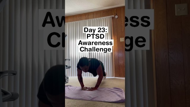 'DAY 23: 22 Diamond Pushups (PTSD Awareness Challenge/Hard Body Men\'s Fitness) #shorts'