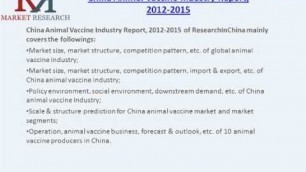 'China Animal Vaccine Industry 2015'