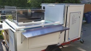 'My homemade Hotdog stand trailer with 36\" Blackstone griddle'