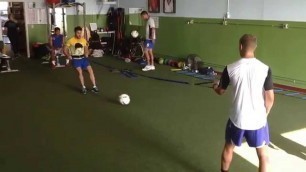 'Soccer Training Using a Bungee Cord'