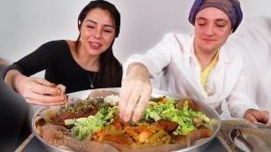 'eating ethiopian food with sebastian 먹방 mukbang'