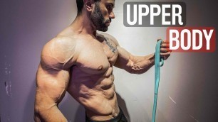 'BAND UPPER BODY WORKOUT AT HOME | NO BENCH NEEDED!'