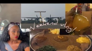 'WEEKEND VLOG; Travelled out of town,solo staycation,eating Ethiopian food,lashed on and many more!'