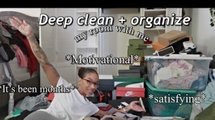 'DEEP CLEANING + ORGANIZING MY ROOM( this will motivate you lol)'