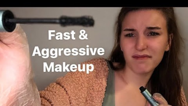 'FAST AND AGGRESSIVE ASMR // Rude Makeup Artist Does Your Makeup Roleplay'