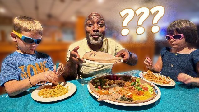 'MY AMERICAN KIDS TRY ETHIOPIAN FOOD FOR THE FIRST TIME!'