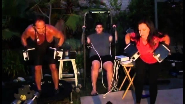 'Home Workouts -Tesla Max, powerblocks, bounching bungee cord chair'