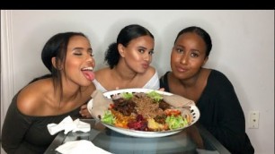 'ETHIOPIAN FOOD MUKBANG | GIRL CHAT (BOYFRIEND GETS JUMPED?!) | Osh and Akela'