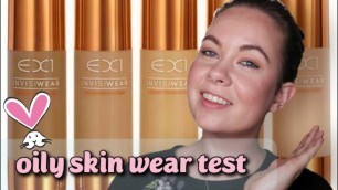 'EX1 Invisiwear foundation | Oily Skin 14 Hour Wear Test & Review | Vegan & Cruelty free'