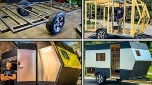 'TIME LAPSE - Complete Travel Trailer Build  - DIY Camper / RV / Caravan (Start to Finish)'