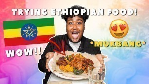 'EATING ETHIOPIAN FOOD 