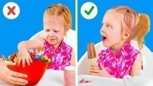 'Cute And Clever Parenting Tricks To Be Friends With Your Kids || Kids Training And Food Tricks'