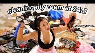 'CLEANING MY MESSY ROOM AT 2AM (motivation to clean ur room lol)'