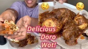 'Mukbang 먹방 - Ethiopian Food - Doro wot (No Talking/ASMR)'