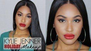 'Kylie Jenner Holiday Glam Makeup Tutorial ♥ Kyshadow Bronze & Burgundy Palettes | BeautyByCarla'