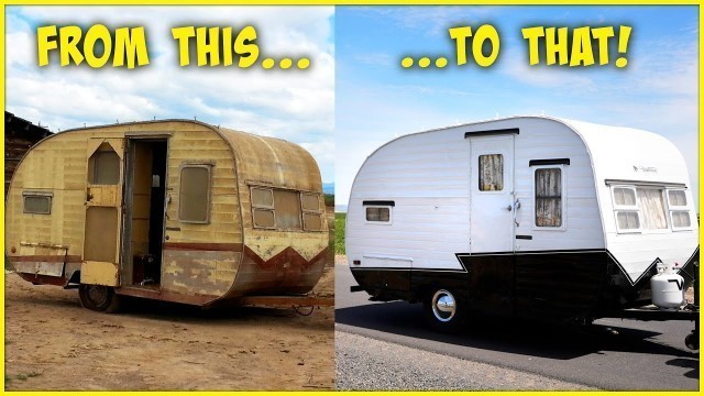 'I Restored a Rat Infested Vintage Camper Trailer! DIY RENOVATION'