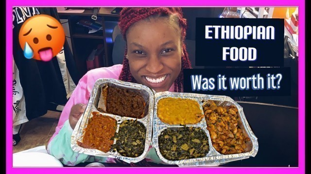 'Eating Ethiopian food for the first time ! Veggie Combo ! MUKBANG 