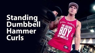 'Standing Dumbbell Hammer Curls | Bicep & Tricep Exercise | Josef Rakich'