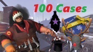 'TF2 Unboxing:  Best Timed Unusual Ever! Winter 2021 Cosmetic Cases! New Smissmas Case! 100 Cases!'