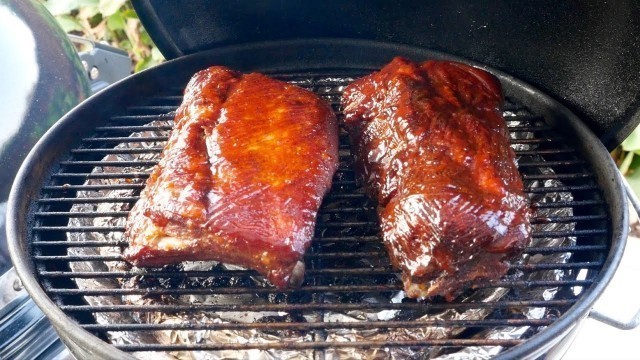 'How to smoke ribs in a Weber Smokey Joe | veggie pan hack | BBQ Meat kettle premium'