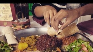 'First time eating Ethiopian Food'