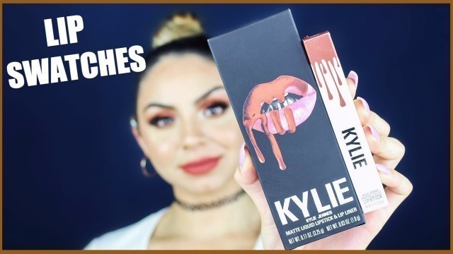 'KYLIE FALL LIP SWATCHES AUTUMN AND BROWN SUGAR | KYLIE LIP KIT REVIEW'