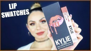 'KYLIE FALL LIP SWATCHES AUTUMN AND BROWN SUGAR | KYLIE LIP KIT REVIEW'