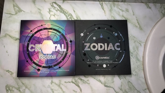 'Swatch comparisons between the Crystal Zodiac and Zodiac palettes from @BH Cosmetics'