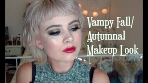 'Vampy Autumnal/Fall Makeup Look/Smitten Cosmetics'