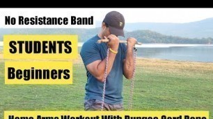 'Full Arm Workout At Home (Biceps & Triceps ) With Bungee Cord Rope'