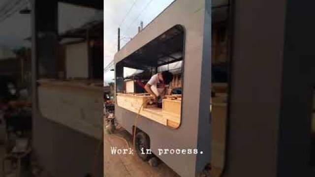 'How to make a food trailer truck and interior design with pallet planks | 100% PINOY MADE!!!'