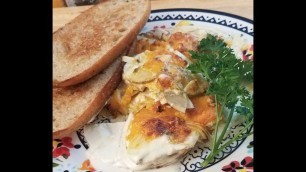 'Blue cheese & cheddar cheese scalloped potatoes'