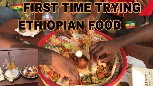 'Ghanaians Eating Ethiopian food in Ghana 