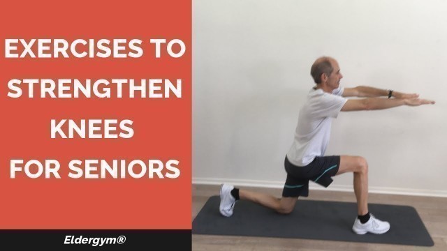 'Exercises to Strengthen Knees for Seniors, exercises for the elderly, senior fitness, training.'