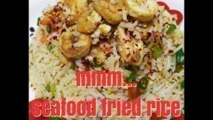 'Seafood fried rice recipe in tamil/Chinese style fried rice'