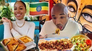 'AMERICANS Try ETHIOPIAN Food For The FIRST Time! *OMG*'