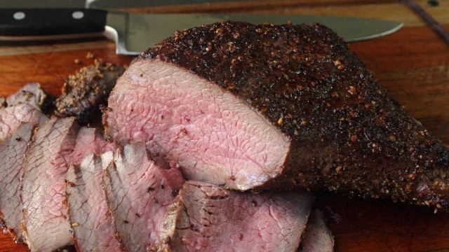 'Four Peppercorn Roast Tri Tip of Beef - Roast Beef with Garlic Peppercorn Crust - Holiday Roast'