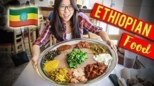 'ETHIOPIAN FOOD Family Style with Meat & Vegetarian Combo'