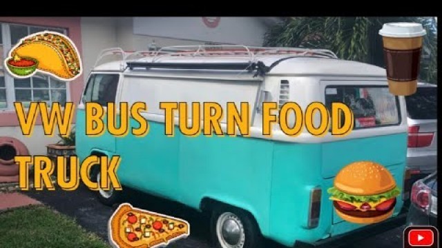 'Food truck VW 1981 car bus turn into Vintage combi miniature food challenge'