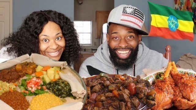 'Ultimate Ethiopian Food Experience| Awaze Beef Tips, Lamb, and Veggie Platter'