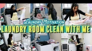 '*NEW* 2022 LAUNDRY MOTIVATION || LAUNDRY ROOM CLEAN WITH ME 