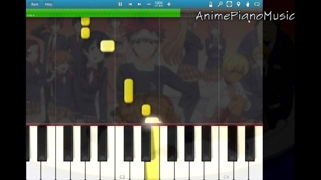 'Food Wars: Shokugeki No Soma OP - Kibou no Uta (Piano) (Easy Version) :D'