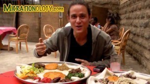 'Eating at The Smart Village Eritrean / Ethiopian Restaurant in Nairobi, Kenya'