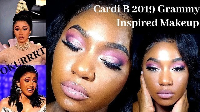 'Cardi B 2019 Grammy Inspired Makeup| WOC FRIENDLY'